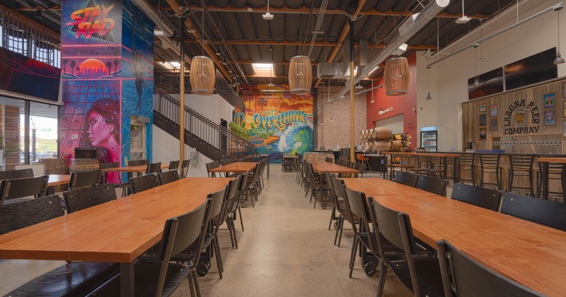 Interior, tables and seating downstairs