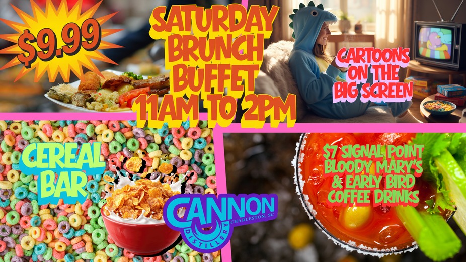 Saturday Brunch Buffet! $7 Bloody's! Cartoons on the Big Screen! event photo