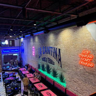 Interior with seating area.