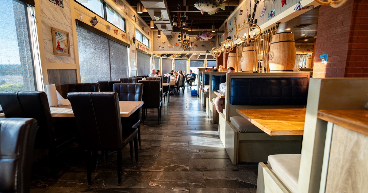 Interior, bright dining area
