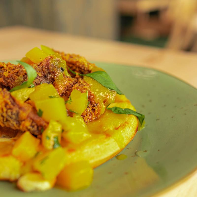 Fried Pork Chop With Belgian Waffle* photo