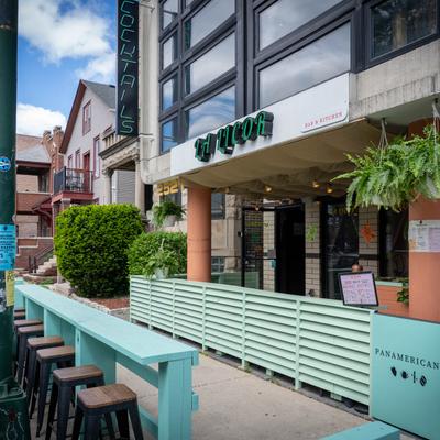 La Licor bar and kitchen outside.