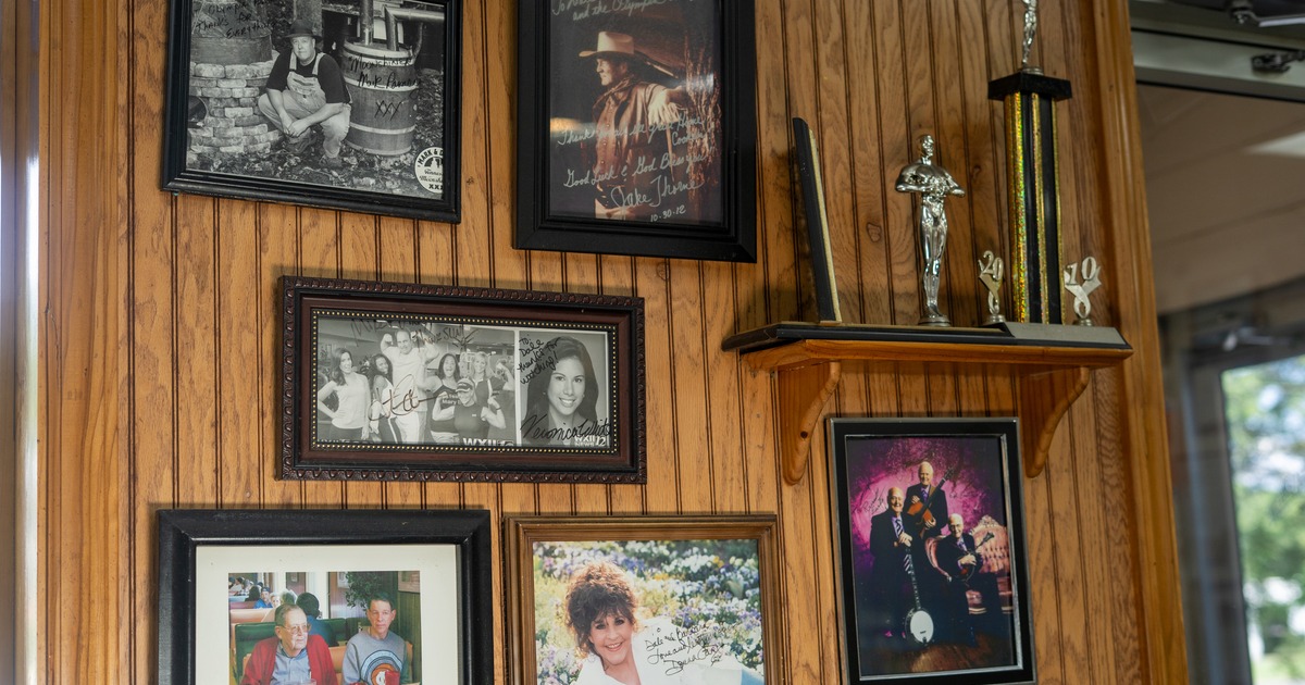 Interior, wall with photos of memories