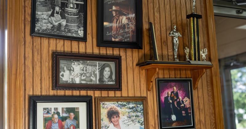 Interior, wall with photos of memories