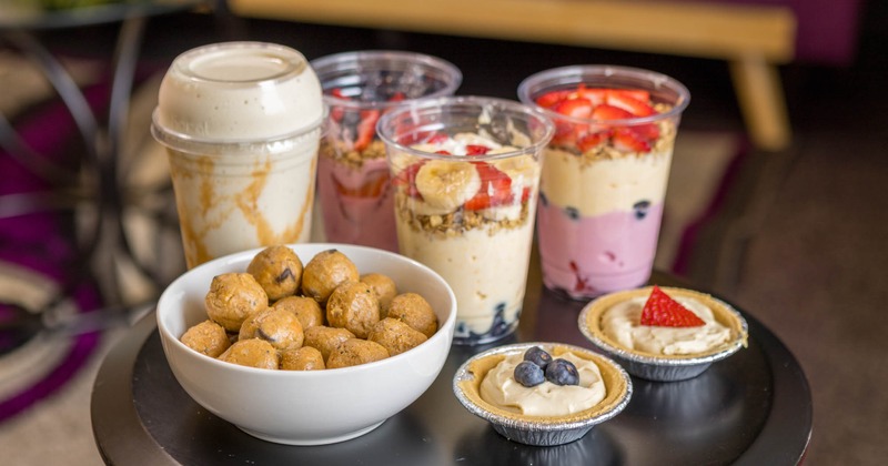 Various served desserts