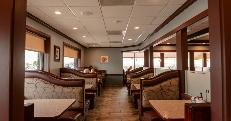 Interior, dining booths