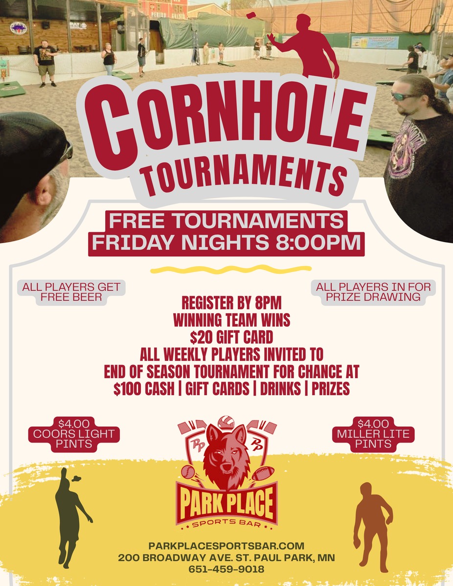 FREE FRIDAY NIGHT CORNHOLE TOURNAMENTS event photo