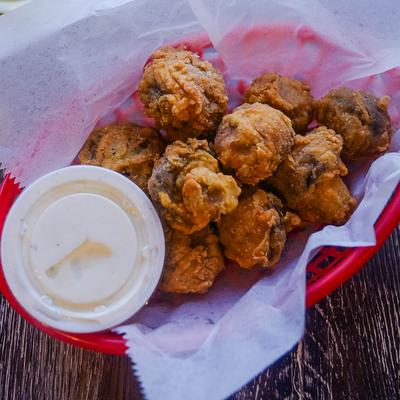 Fried Mushrooms, with remoulade sauce.
