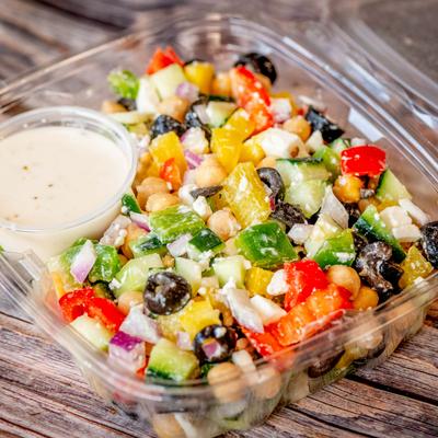 Chickpea Mediterranean salad.