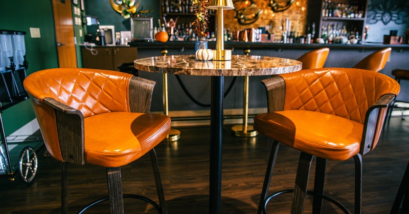 Bar table and stools