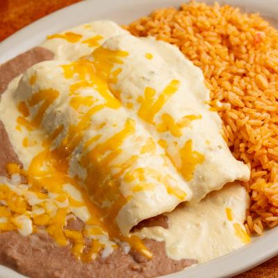 Enchilada with a choice of beef of chicken.