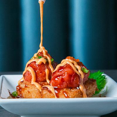 Crispy rice spicy tuna.