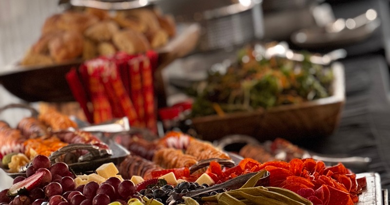 Buffet table