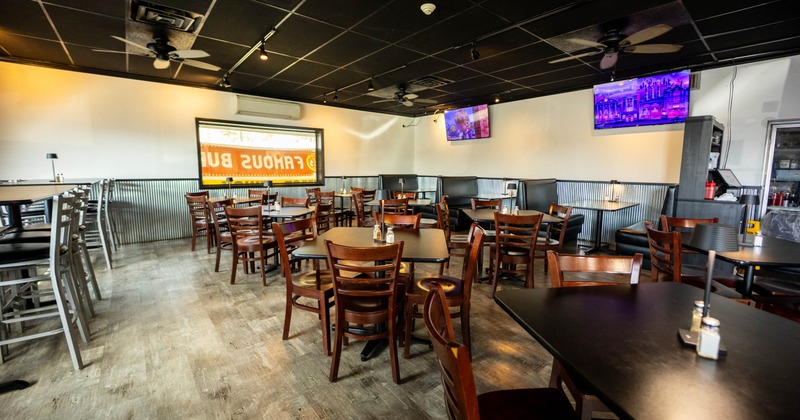 Interior, chairs and tables