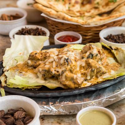 Various meals served on the table.