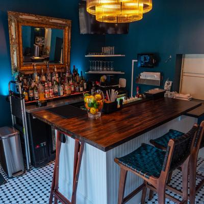 Interior, bar area.