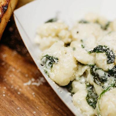 Gnocchi, with gorgonzola.