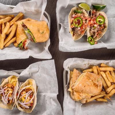 Food group, top view