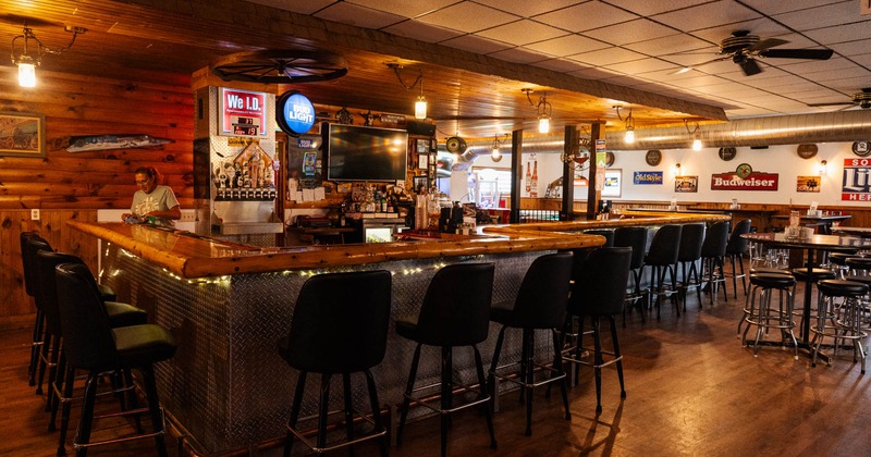 Interior, bar and dining area