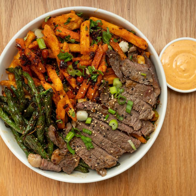 menu item 17 of 29, Grass - Fed Ribeye Steak Frites