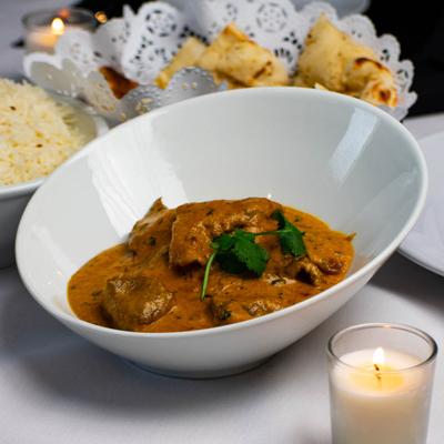 Delicate cream sauce with cardamom and nuts.