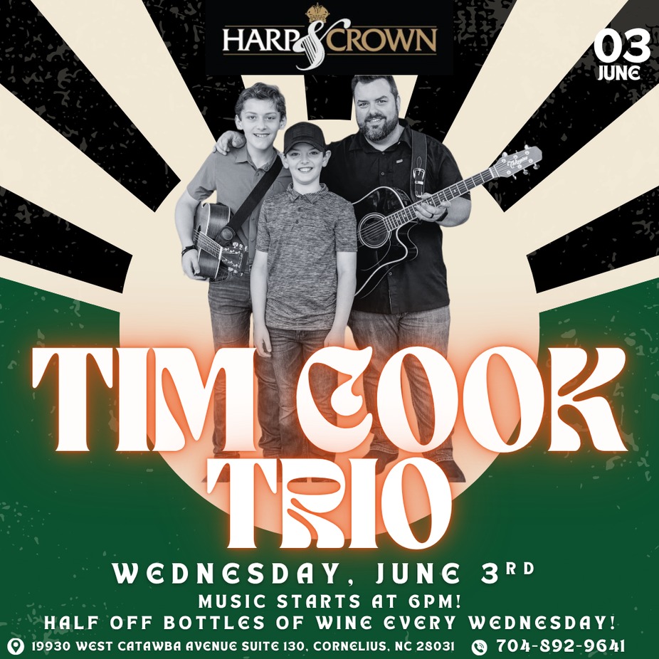 Wine Down Wednesday - Tim Cook Trio at Harp & Crown! event photo