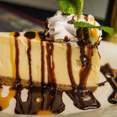 A piece of cheesecake.