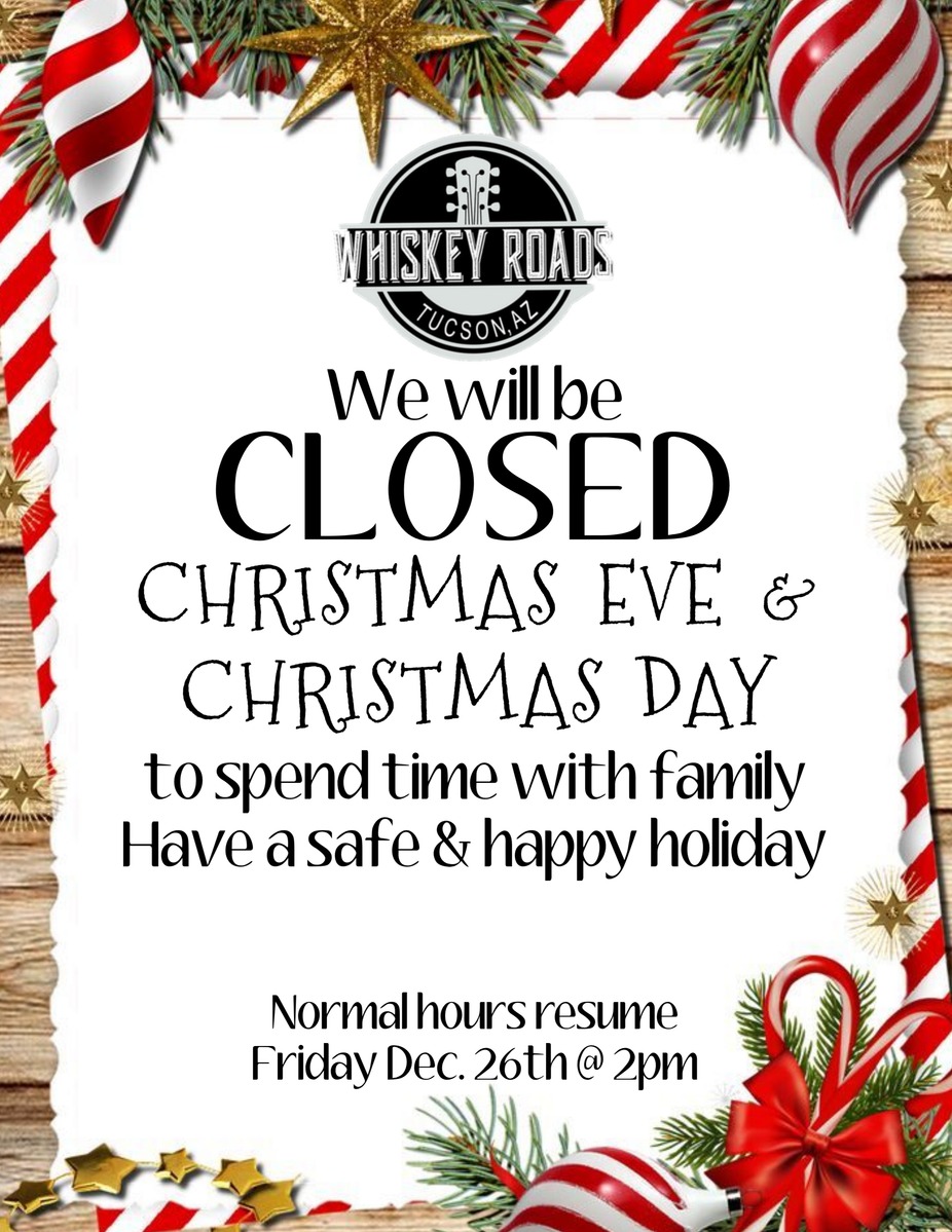 Closed on Christmas event photo