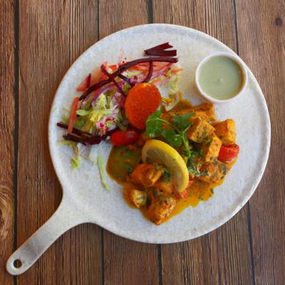 Paneer Tikka, served.