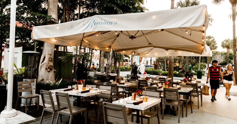 Nicely done interior dining area with set tables ready for guests