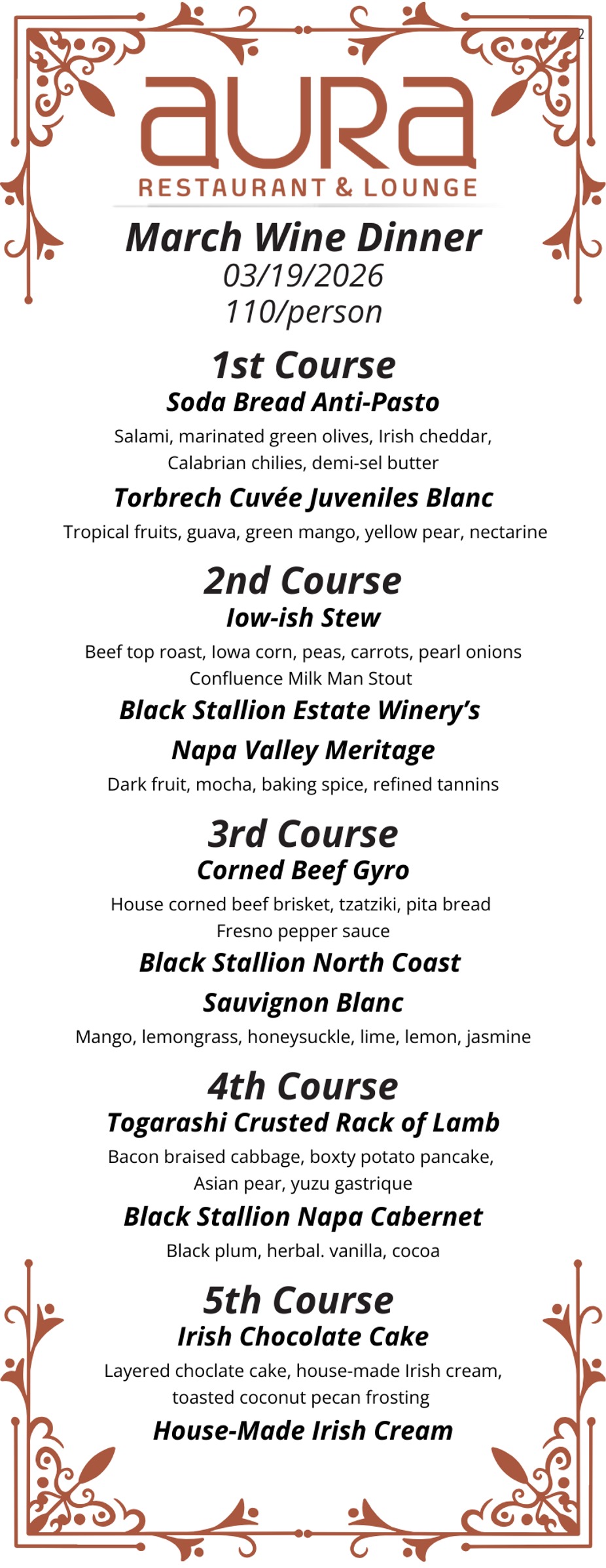 March Wine Dinner event photo