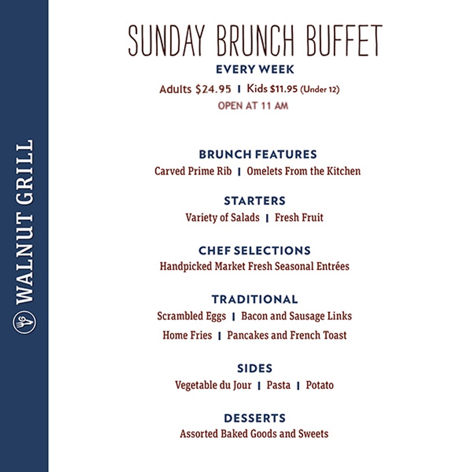 Sunday Brunch Buffet featuring Hand Carved Prime Rib event photo