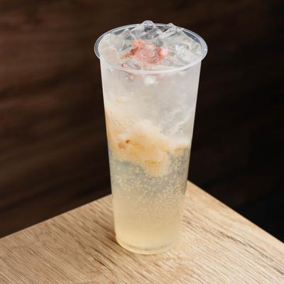 Lychee Sakura Sparkling Juice.