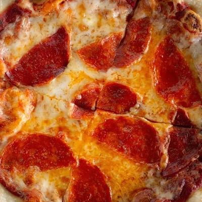 Pepperoni and cheese pizza.