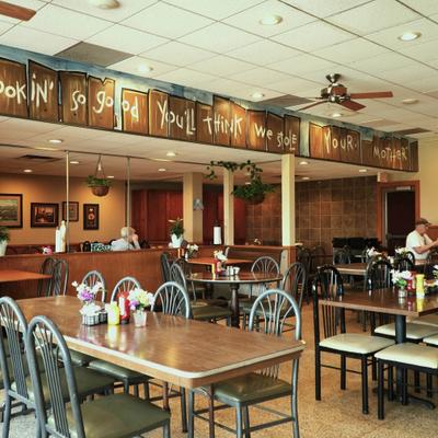 The restaurant's interior.