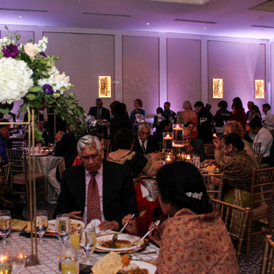 Interior crowd dining