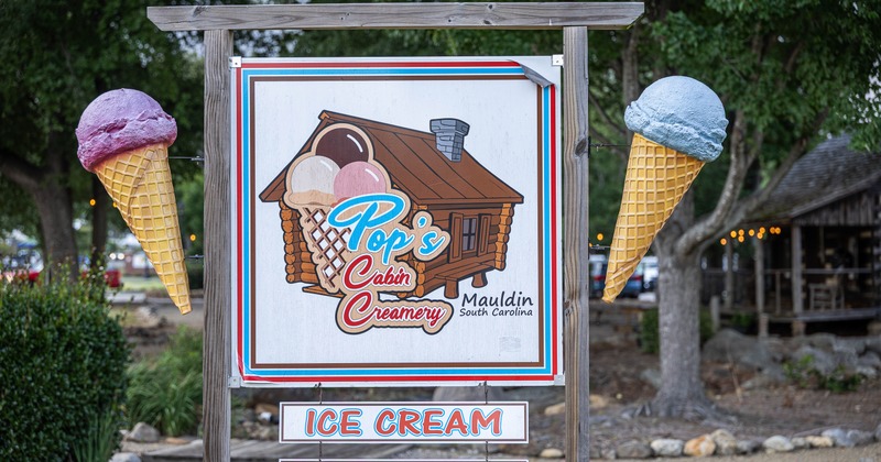 Ice cream parlor signage