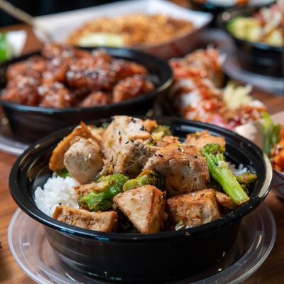 Various served meals.