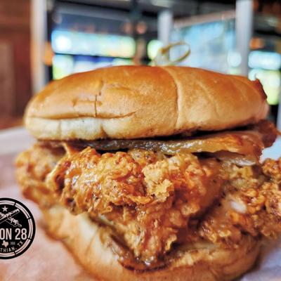 Crispy fried chicken sandwich
