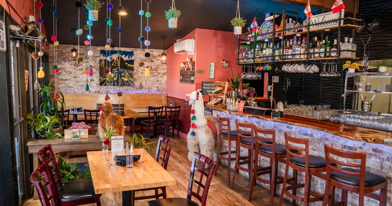 Interior, diner area, bar