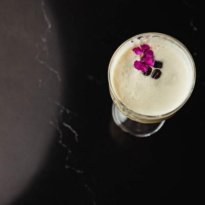 Eye opener cocktail, top view.