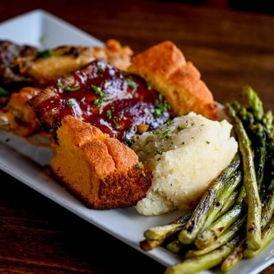 BBQ Dinner, Asparagus.