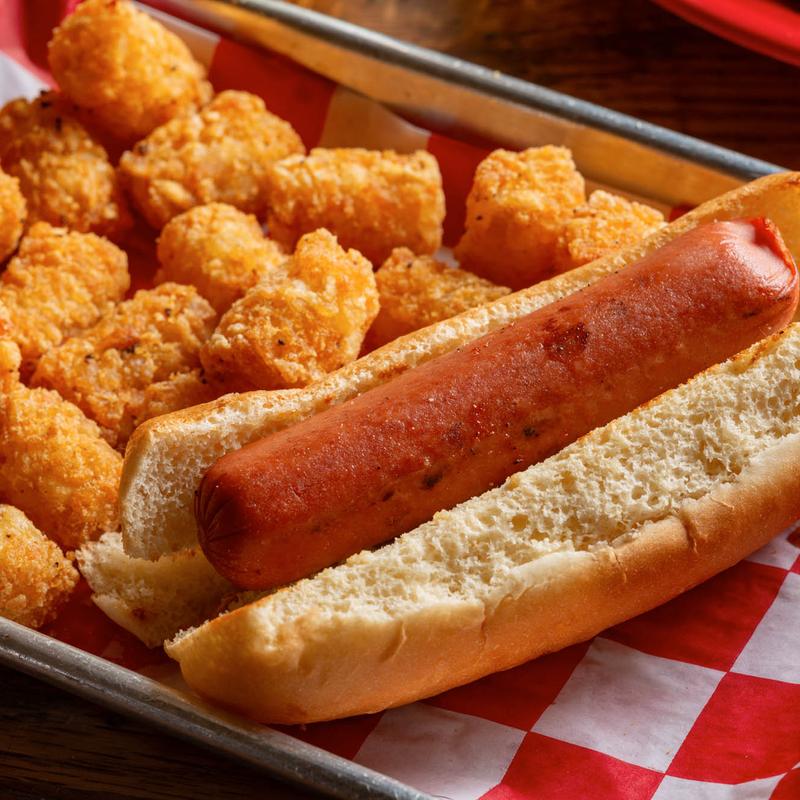 menu item 34 of 39, Hot Dog & Tater Tots
