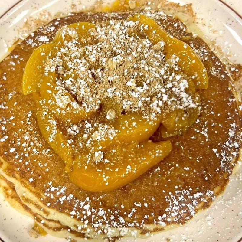 Peach Cobbler Pancakes photo