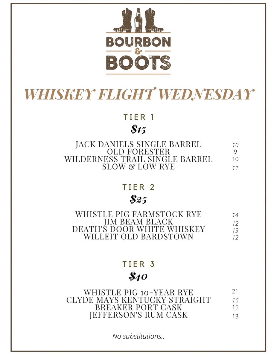 Whiskey Flight Wednesdays event photo