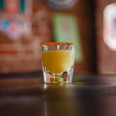 A shot of Tropical Bad Habit drink