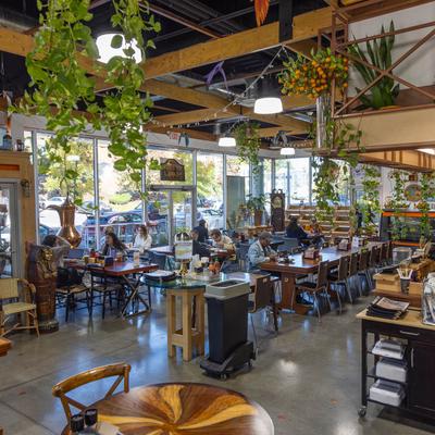 The restaurant's interior.