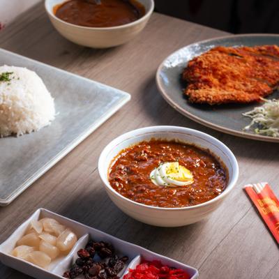 Assorted dishes and sides.