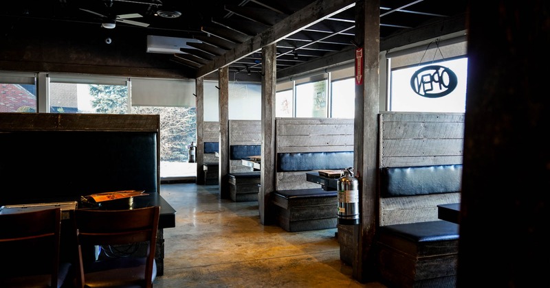 Interior, dining booths