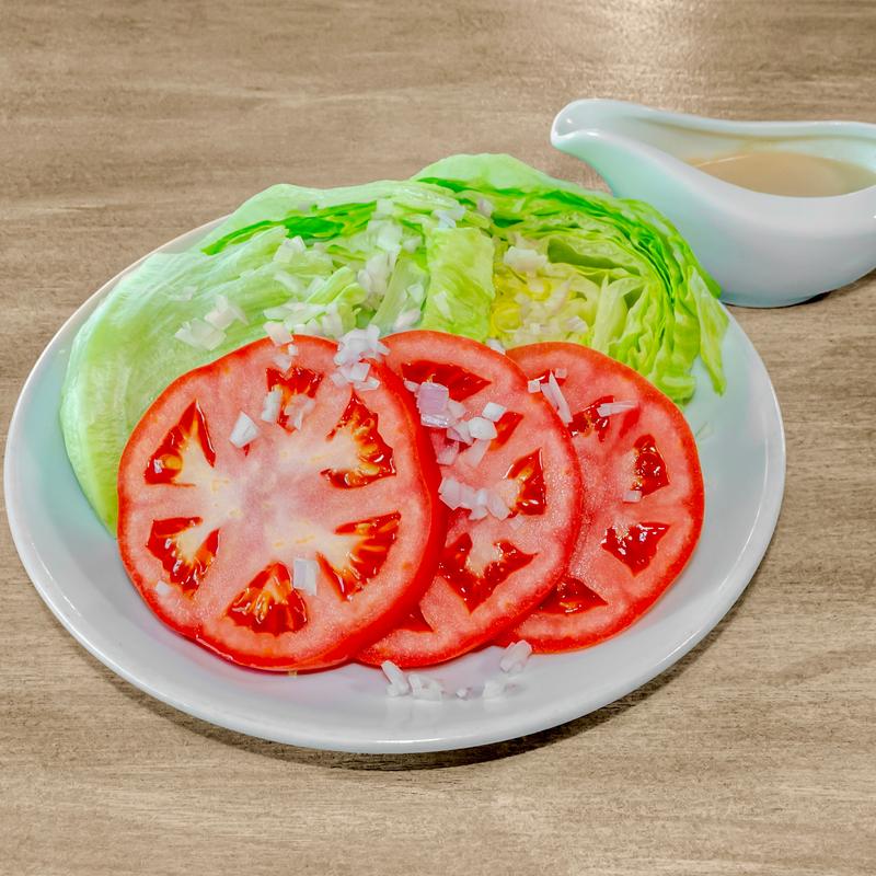 Organic Iceberg Salad & Sliced Tomatoes photo